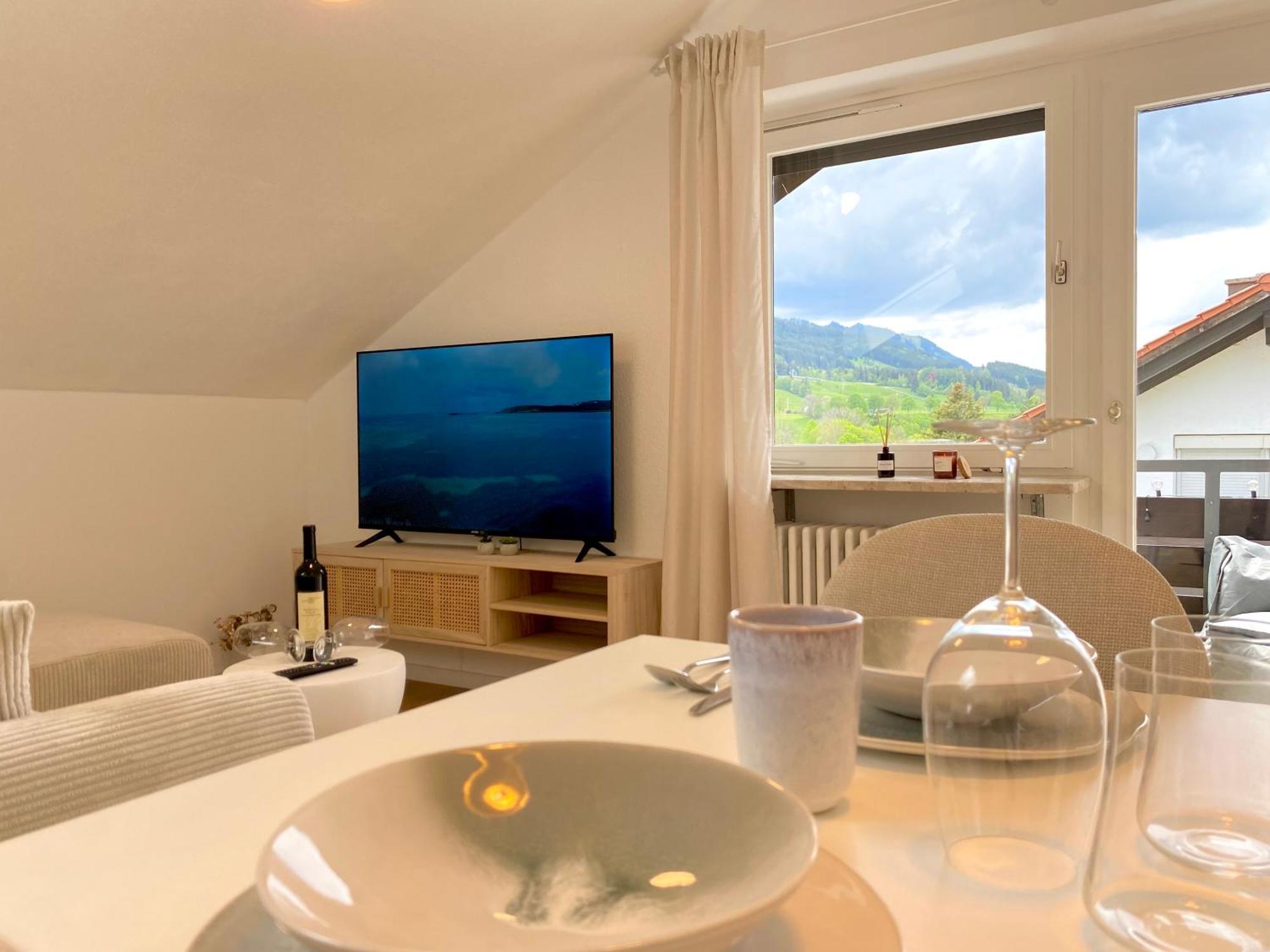 Butler Alpspitz Kueche Parken Balkon Apartment Nesselwang